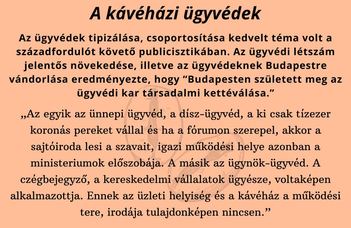 Az irodák helyei - A kávéházi ügyvédek