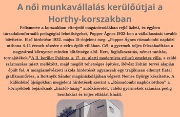 Detours of women's employment in the Horthy era