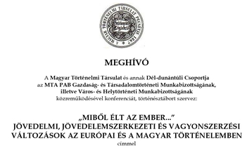 "Miből élt az ember..."