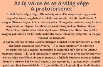 Az új város és az ó-világ vége