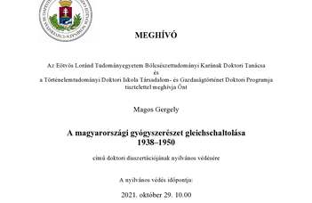 Magos Gergely kollégánk doktori védése